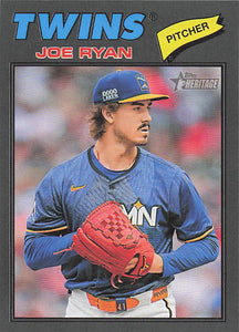 2026 Topps Heritage Baseball Dark Gray Joe Ryan #255