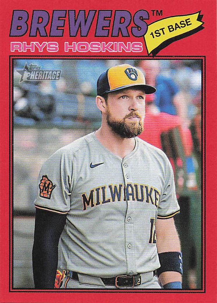 2026 Topps Heritage Baseball Red Rhys Hoskins #331