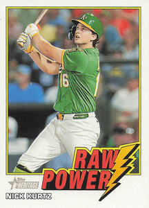 2026 Topps Heritage Baseball Raw Power Nick Kurtz #RP-NK