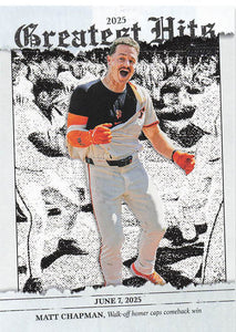 2026 Topps Baseball 2025 Greatest Hits Matt Chapman #GH-9