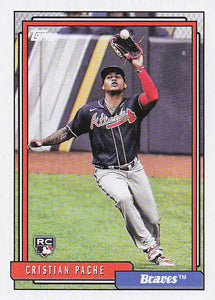 2021 Topps Update Baseball 1992 Topps Redux Cristian Pache #T92-8