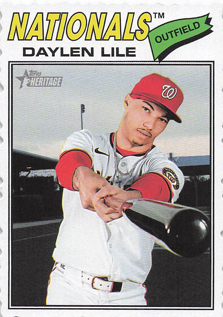 2026 Topps Heritage Baseball Deckle Edge Daylen Lile #124