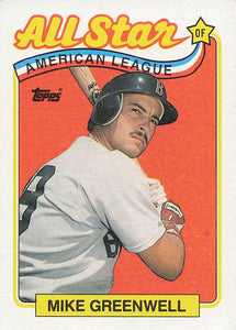 1989 Topps Baseball Mike Greenwell #402