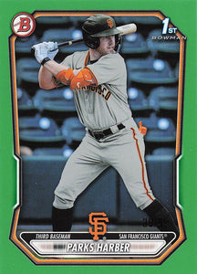 2026 Bowman Baseball Prospects Green 39/99 Parks Harber #BP-43