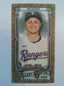 2025 Topps Allen & Ginter Baseball Mini Gold Border Corey Seager #81
