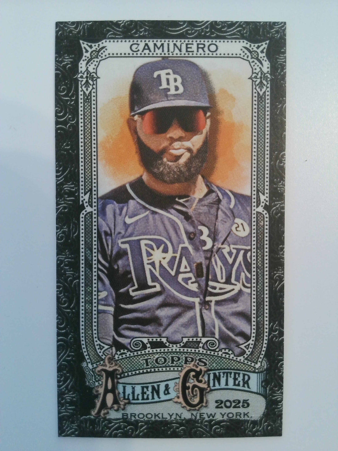 2025 Topps Allen & Ginter Baseball Mini Black Border Junior Caminero #72