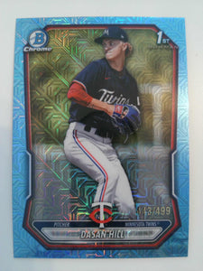 2026 Bowman Chrome Prospects Mojo Sky Blue Refractor 443/499 Dasan Hill #BCP-88