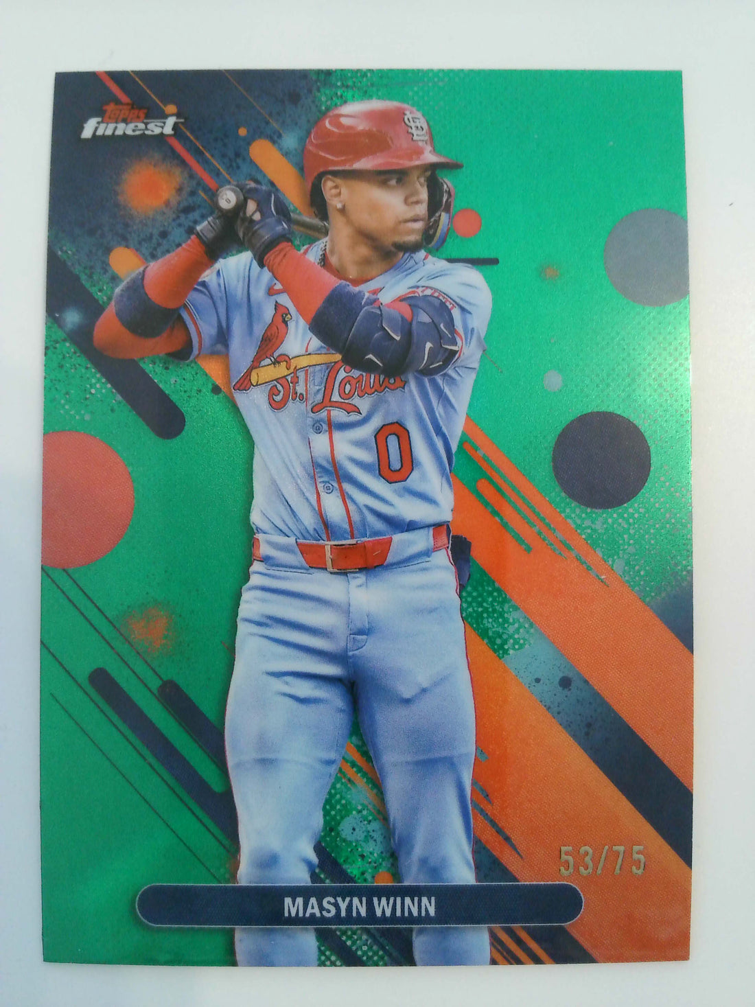 2025 Finest Baseball Green Refractors 53/75 Masyn Winn #3