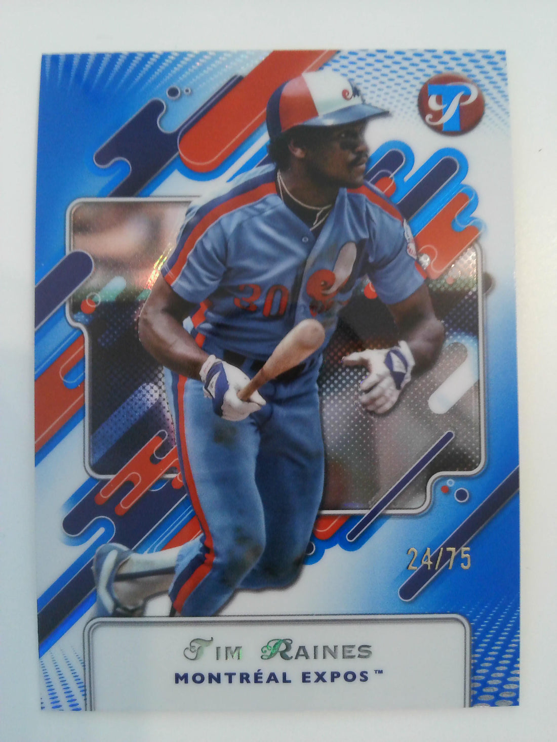 2025 Topps Pristine Baseball Blue Refractors 24/75 Tim Raines #143