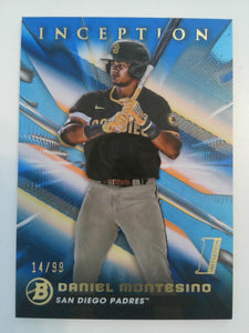 2023 Bowman Inception Baseball Blue Foil 14/99 Daniel Montesino #56