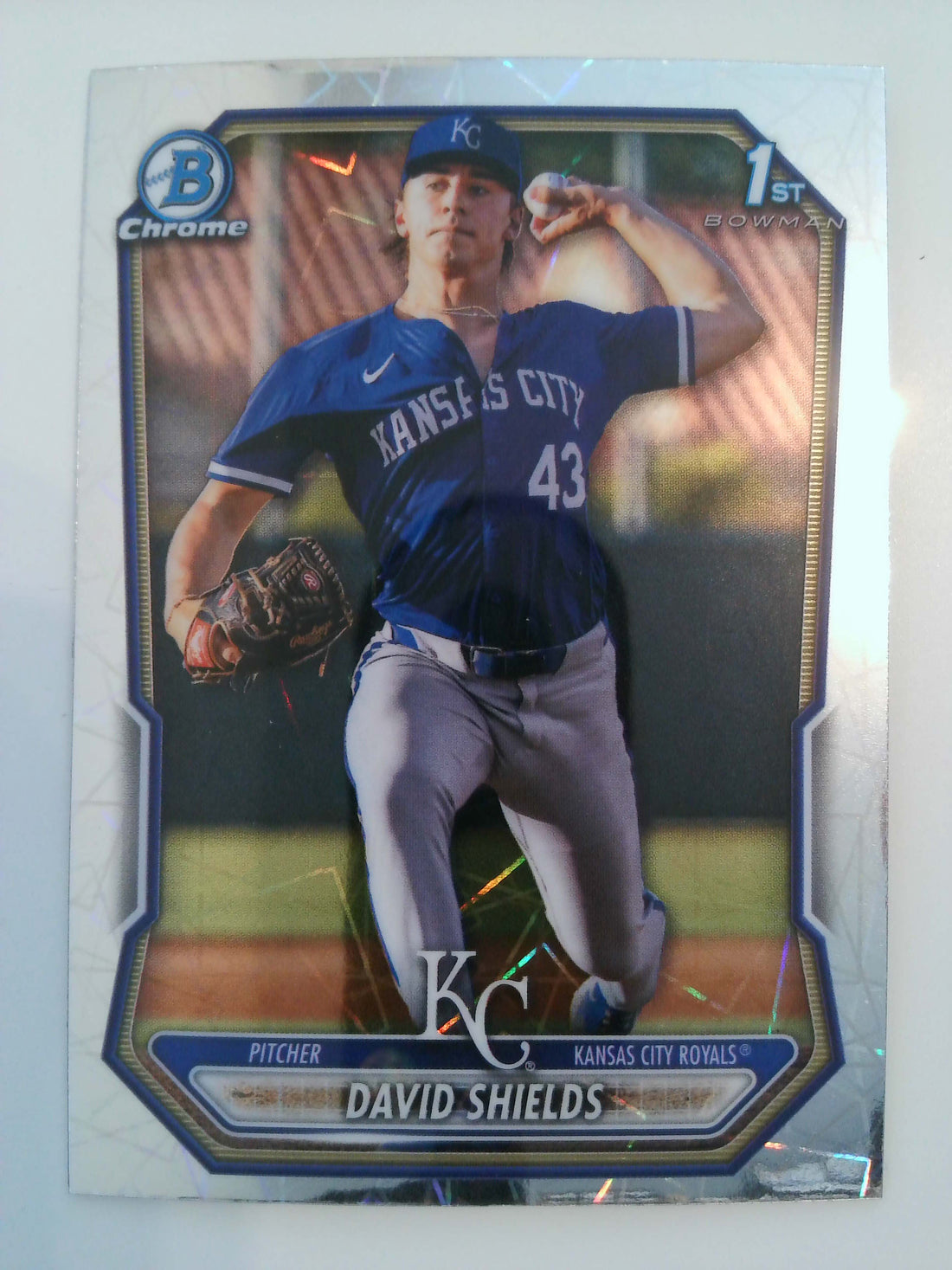 2026 Bowman Baseball Chrome Prospects Lazer Refractor David Shields #BCP-11