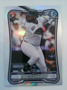2026 Bowman Baseball Rookie Red RC Logo Yanquiel Fernández #91 Rookie