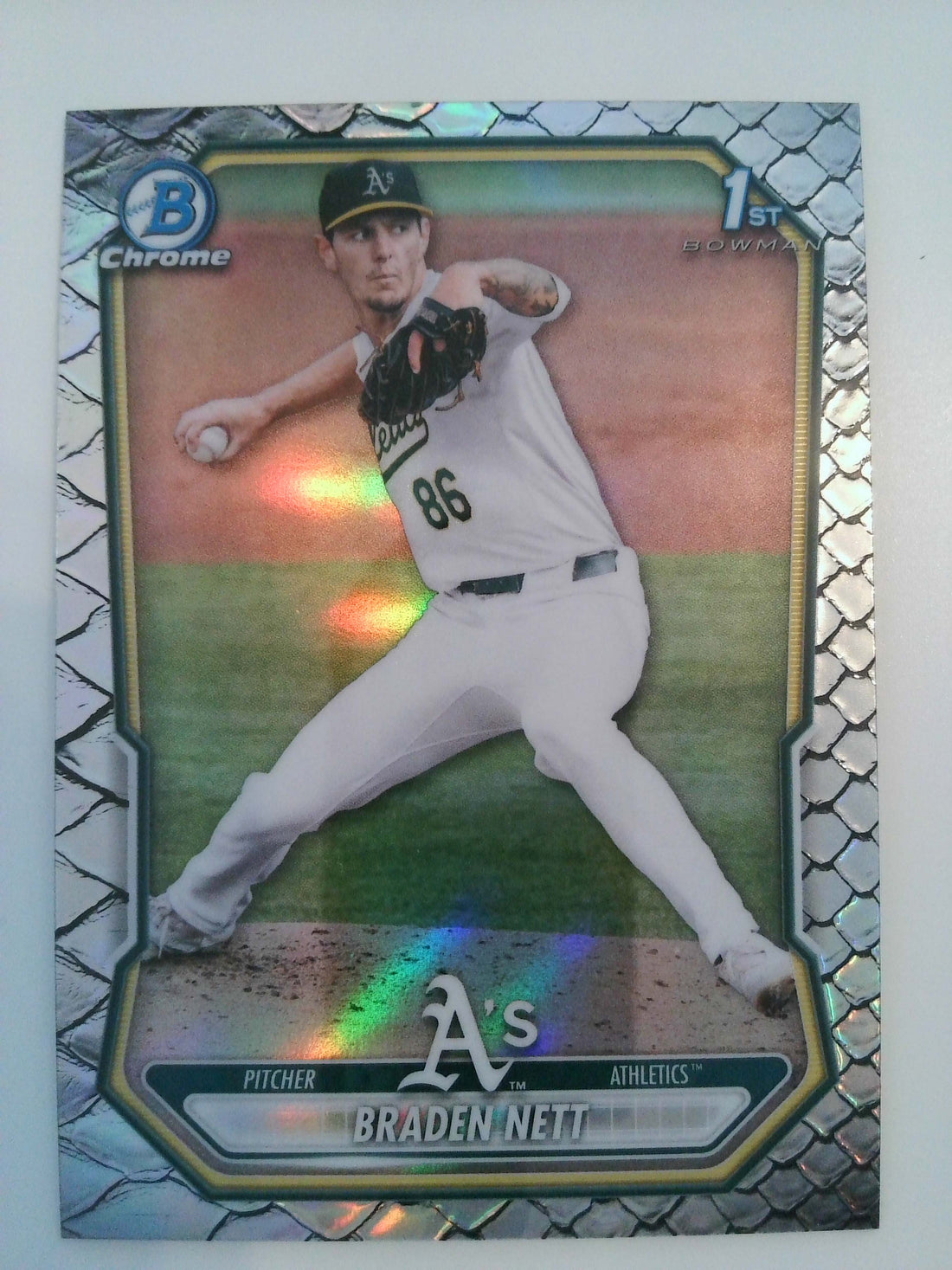 2026 Bowman Baseball Chrome Prospects Reptilian Refractor Braden Nett #BCP-137