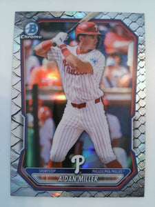 2026 Bowman Baseball Chrome Prospects Reptilian Refractor Aidan Miller #BCP-49