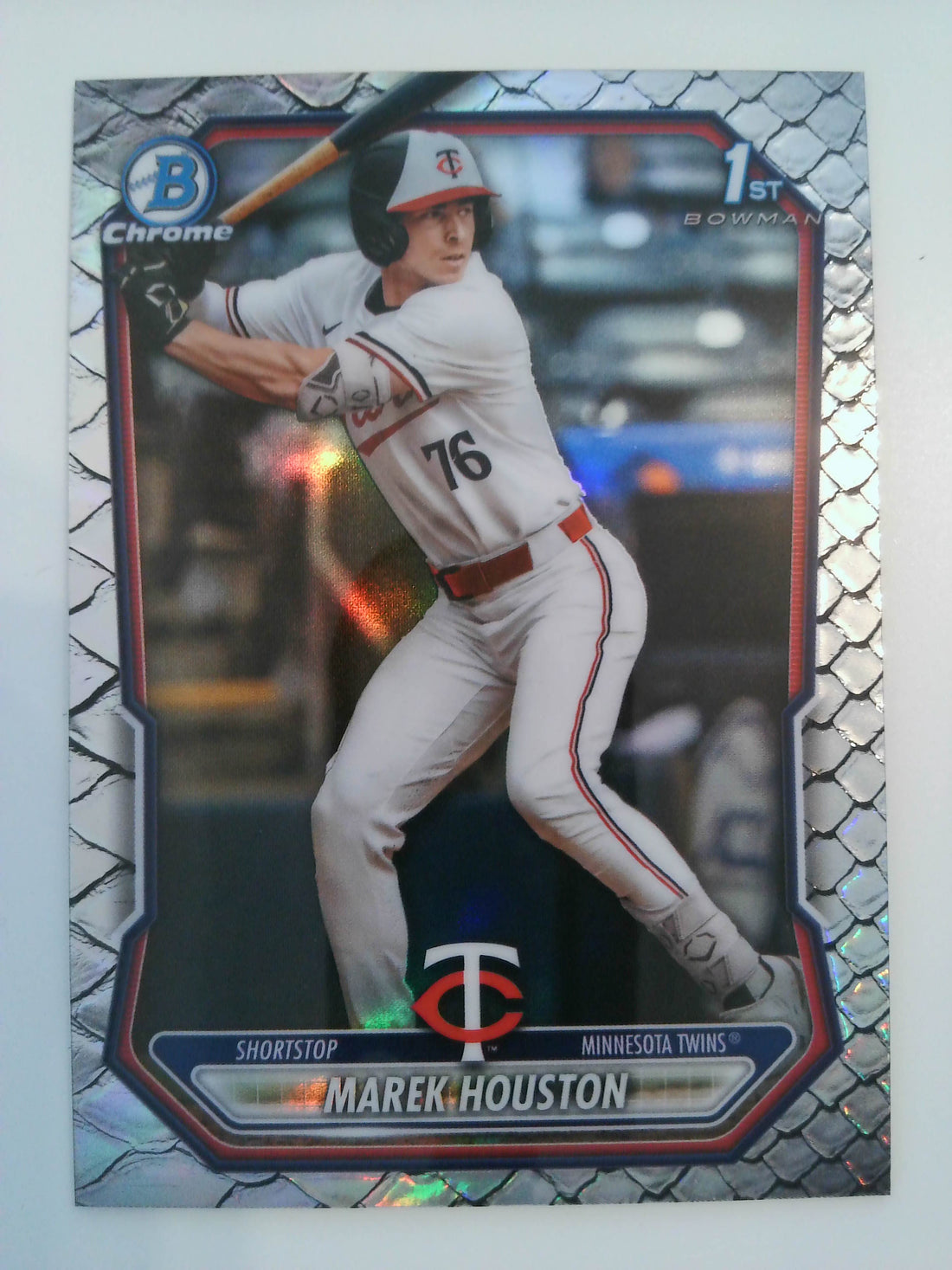 2026 Bowman Baseball Chrome Prospects Reptilian Refractor Marek Houston #BCP-16