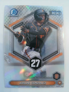 2026 Bowman Baseball Bowman Scouts' Top 100 Josuar Gonzalez #BTP-27