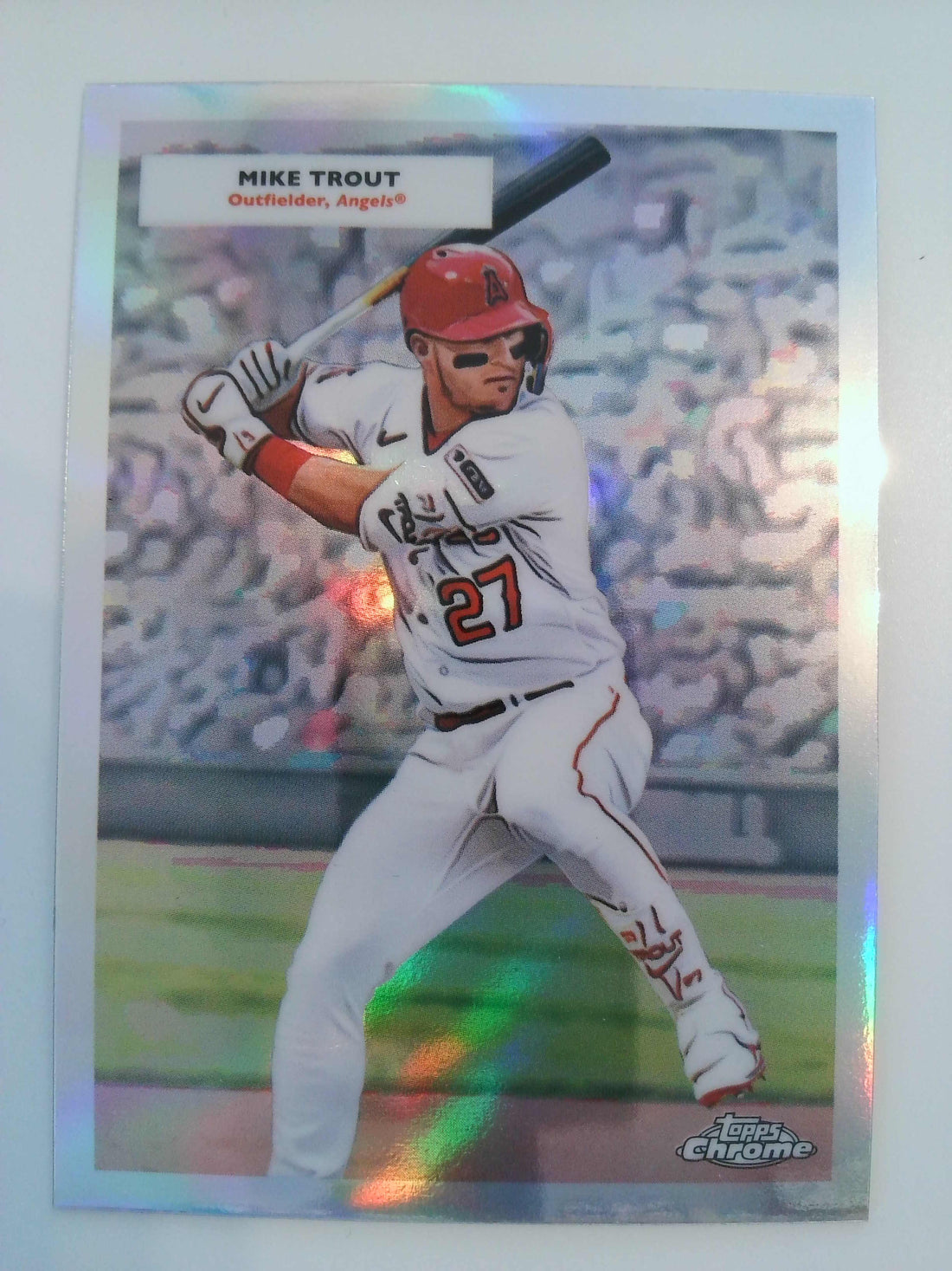 2025 Chrome Platinum 1955 Topps Doubleheaders Mike Trout / Nolan Ryan #55DH-18