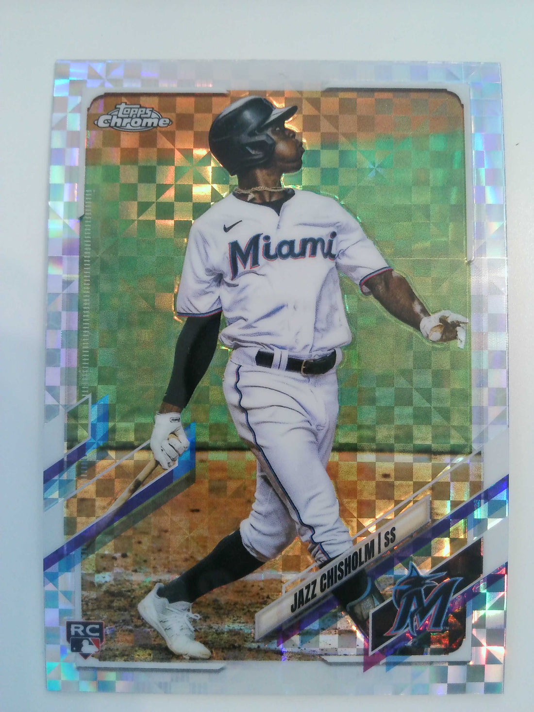 2021 Topps Chrome Baseball X-Fractor Jazz Chisholm #144 Rookie