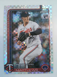 2025 Topps Chrome Update Baseball X-Fractors Zebby Matthews #USC171