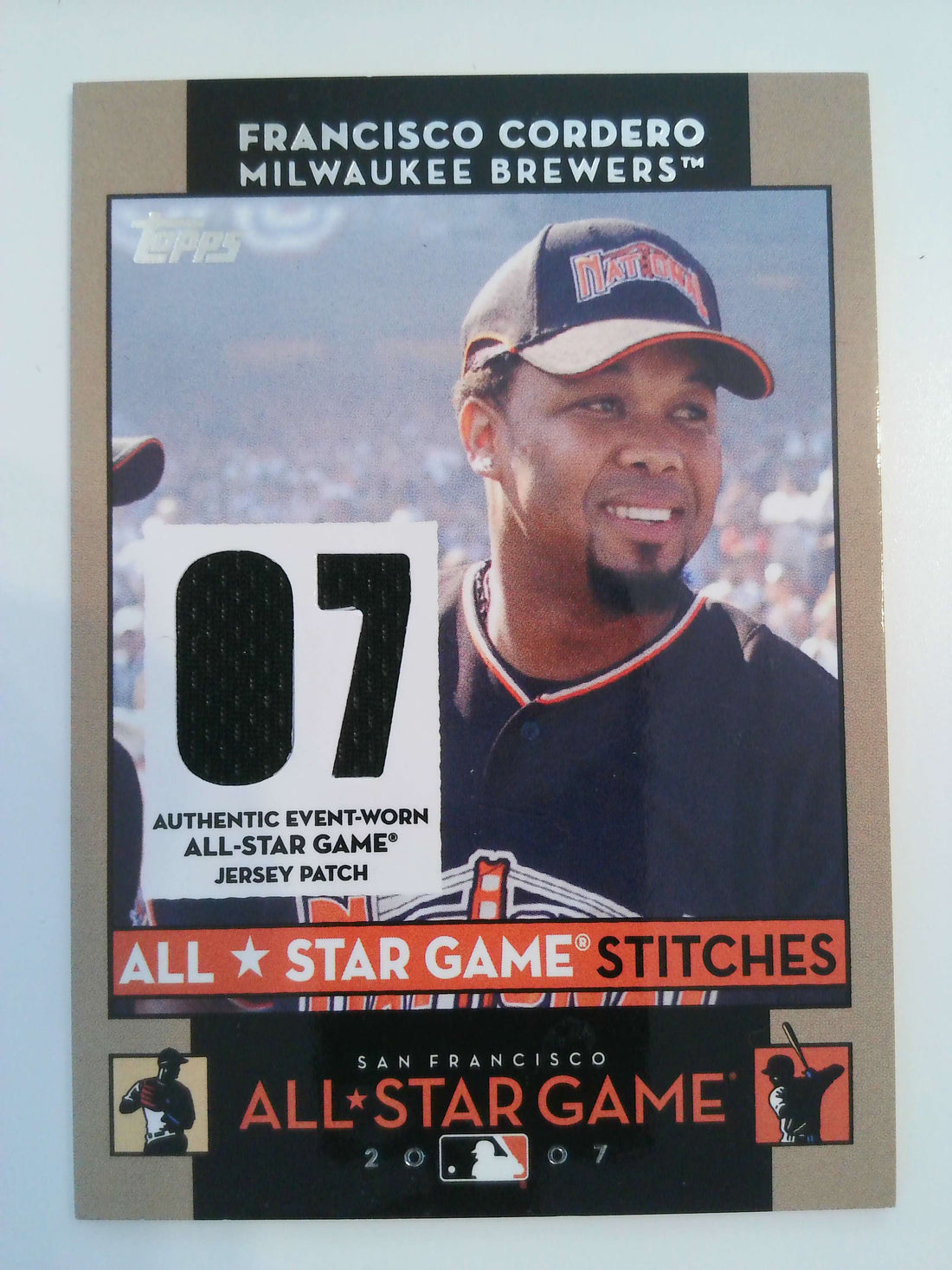 2007 Topps Updates & Highlights All-Star Stitches Francisco Cordero #ASFC