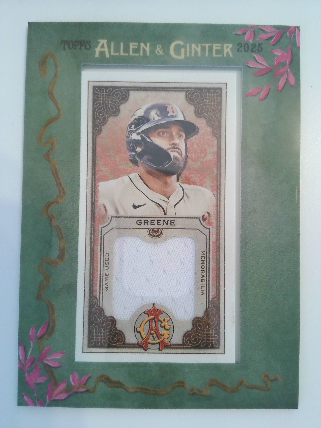 2025 Topps Allen & Ginter Baseball Framed Mini Relics Riley Greene #MFR-RG