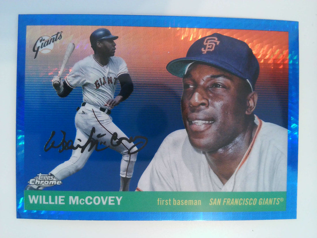 2025 Topps Chrome Platinum Baseball Blue Prism Refractors Willie McCovey #404