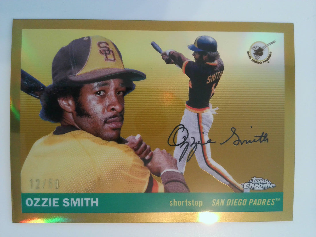 2025 Topps Chrome Platinum Baseball Gold Refractors 12/50 Ozzie Smith #434