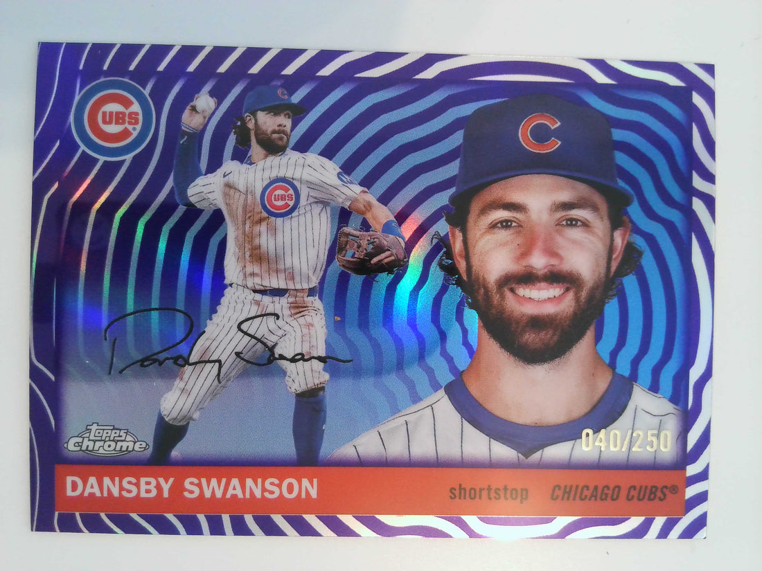 2025 Topps Chrome Platinum Vibrations Refractors 040/250 Dansby Swanson #86