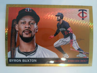 2025 Topps Chrome Platinum Baseball Gold Prism Refractors Byron Buxton #43