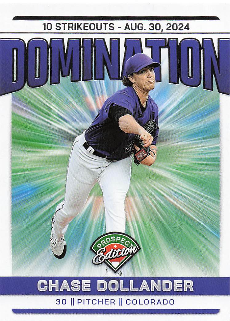 2024 Panini Prospect Edition Baseball Domination Chase Dollander #22