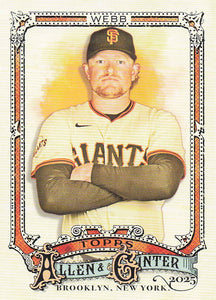 2025 Topps Allen & Ginter Baseball Logan Webb #232