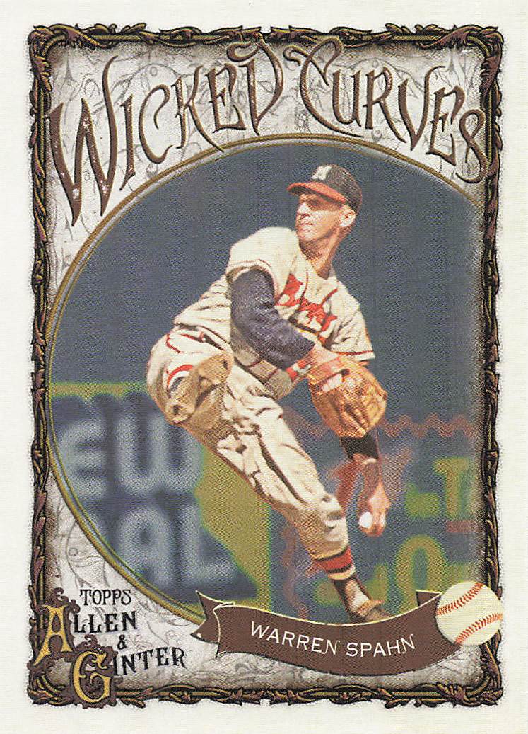 2025 Topps Allen & Ginter Baseball Wicked Curves Warren Spahn #WC-22