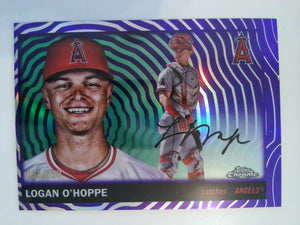 2025 Topps Chrome Platinum Vibrations Refractors 063/250 Logan O’Hoppe #183