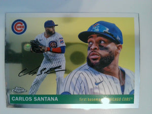 2025 Topps Chrome Platinum Baseball Carlos Santana #93