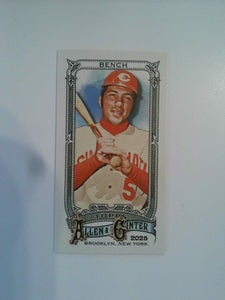 2025 Topps Allen & Ginter Baseball Mini Johnny Bench #320