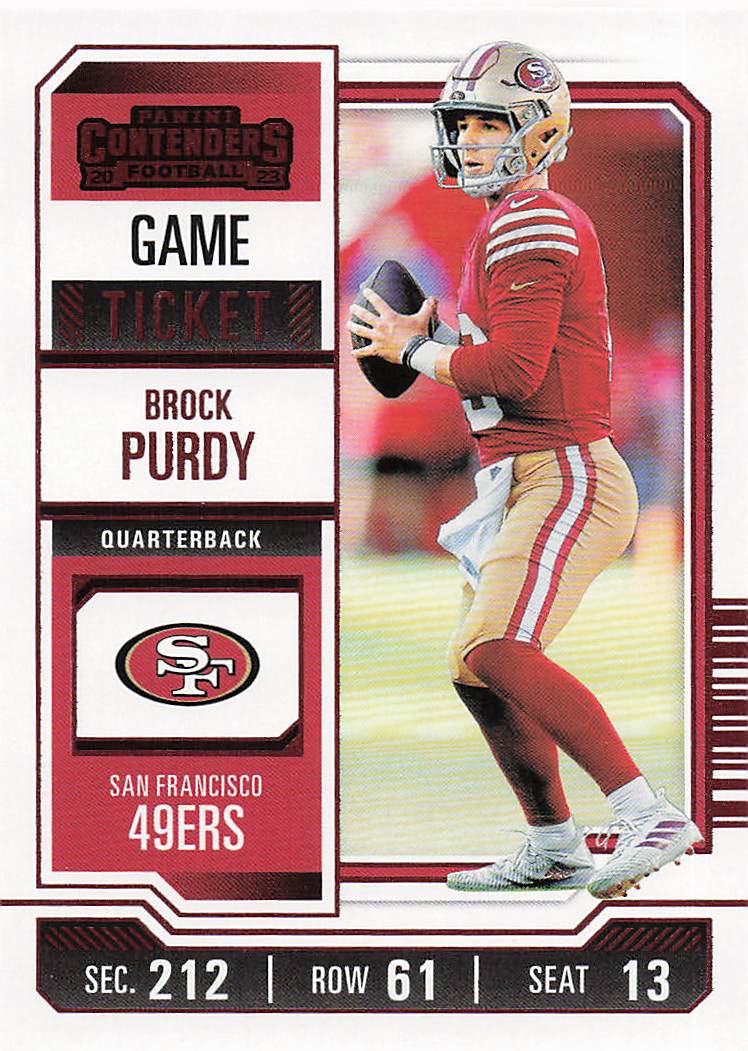 2023 Panini Contenders Football Game Ticket Red Brock Purdy #86