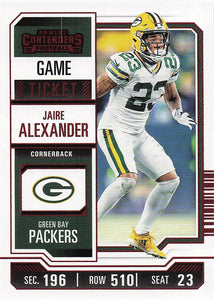 2023 Panini Contenders Football Game Ticket Red Jaire Alexander #38