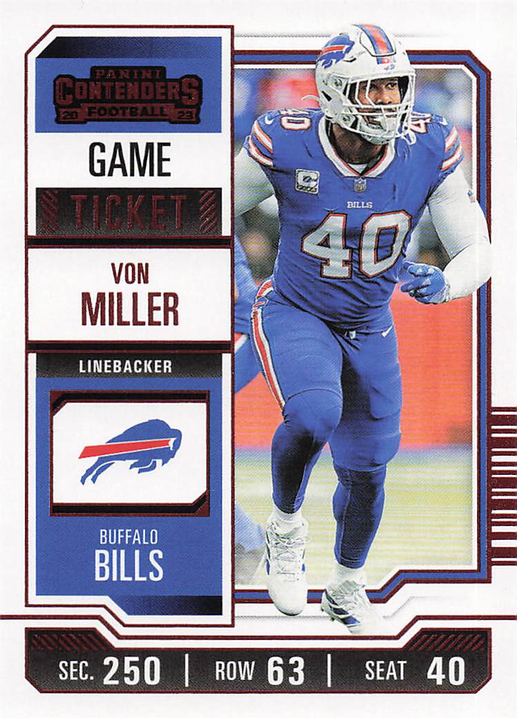 2023 Panini Contenders Football Game Ticket Red Von Miller #13