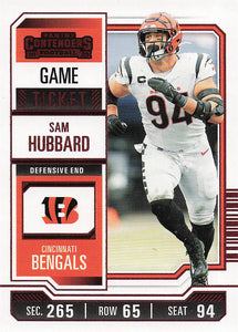 2023 Panini Contenders Football Game Ticket Red Sam Hubbard #23