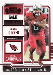 2023 Panini Contenders Football Game Ticket Red James Conner #2