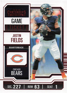 2023 Panini Contenders Football Game Ticket Red Justin Fields #20