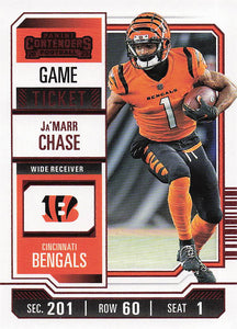 2023 Panini Contenders Football Game Ticket Red Ja'Marr Chase #21