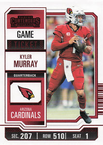 2023 Panini Contenders Football Game Ticket Red Kyler Murray #3