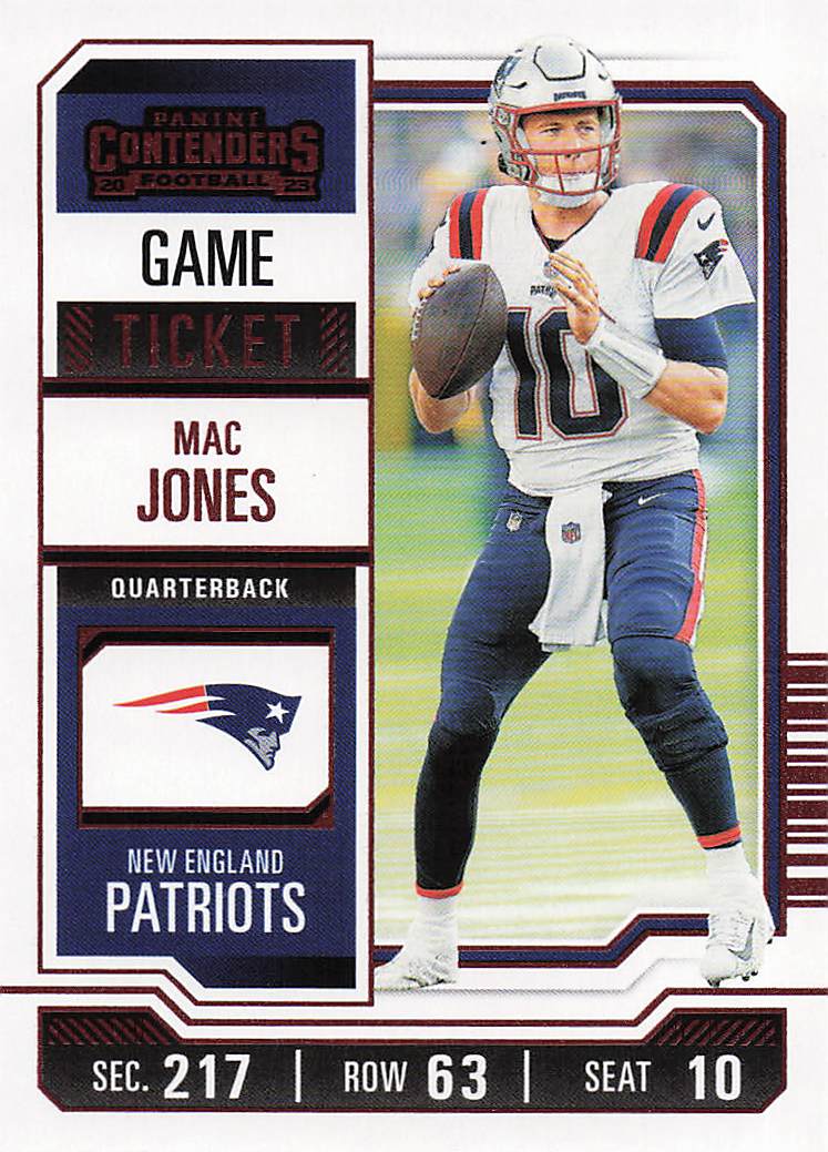 2023 Panini Contenders Football Game Ticket Red Mac Jones #69