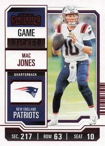 2023 Panini Contenders Football Game Ticket Red Mac Jones #69