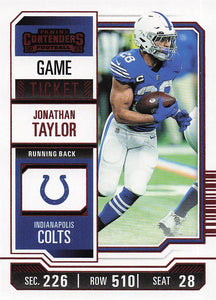2023 Panini Contenders Football Game Ticket Red Jonathan Taylor #43