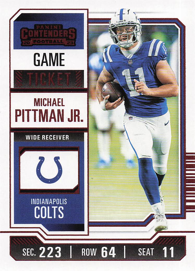 2023 Panini Contenders Football Game Ticket Red Michael Pittman Jr. #44