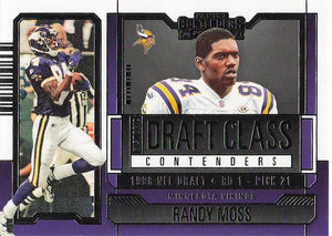 2023 Panini Contenders Historic Draft Class Contenders Randy Moss #HDC-RM