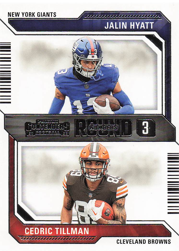 2023 Panini Contenders Football Round Numbers Jalin Hyatt / Cedric Tillman #15