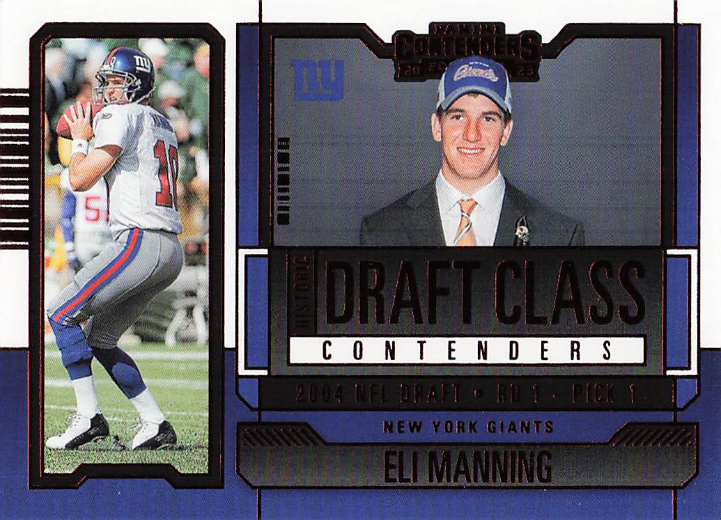 2023 Panini Contenders Historic Draft Class Contenders Red Eli Manning #HDC-EM